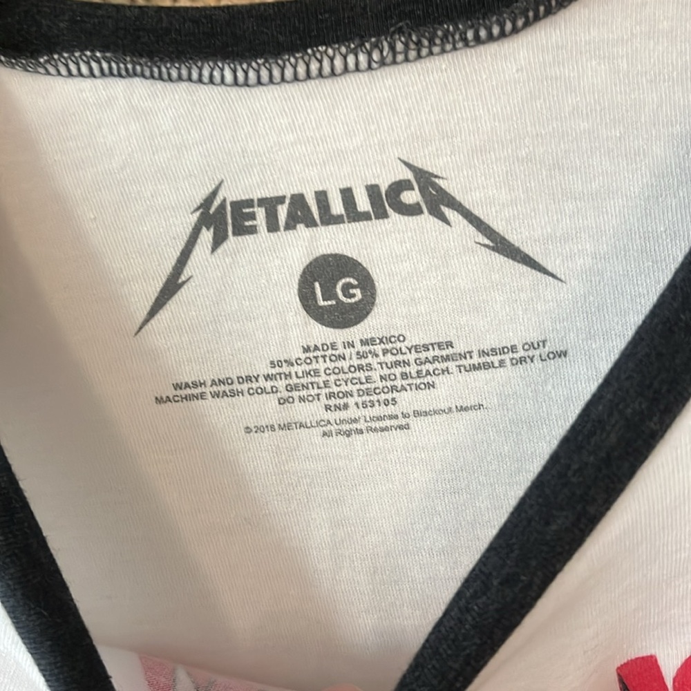 Metallica Tour '88-'89 Raglan T-Shirt - Picture 2 of 5